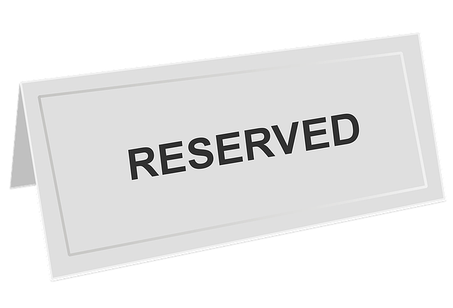 RESERVED place card